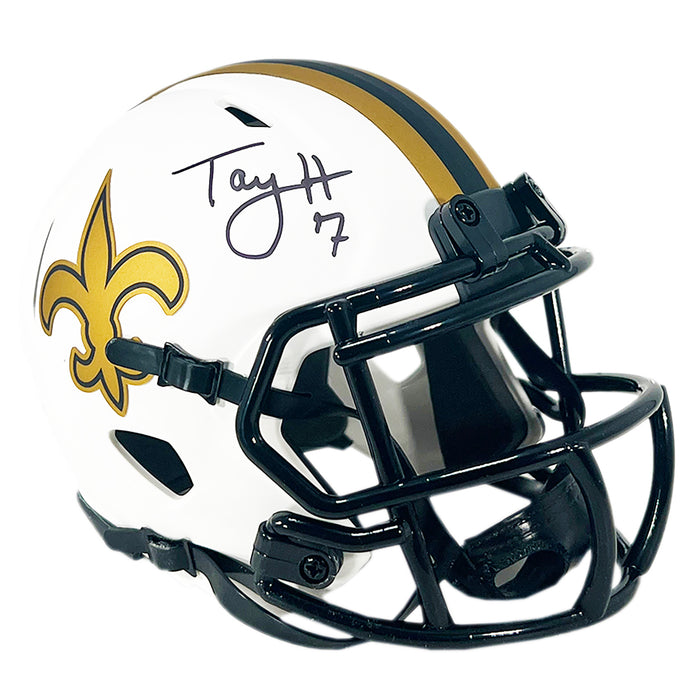 Taysom Hill New Orleans Saints Autographed Riddell Lunar Eclipse Alternate  Speed Mini Helmet 