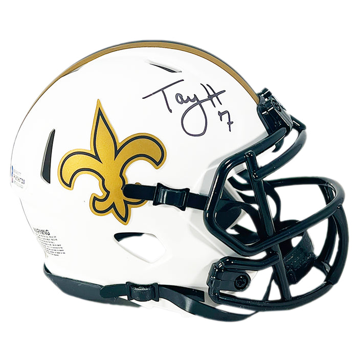 Taysom Hill Autographed Helmet - New Orleans Saints Eclipse Black