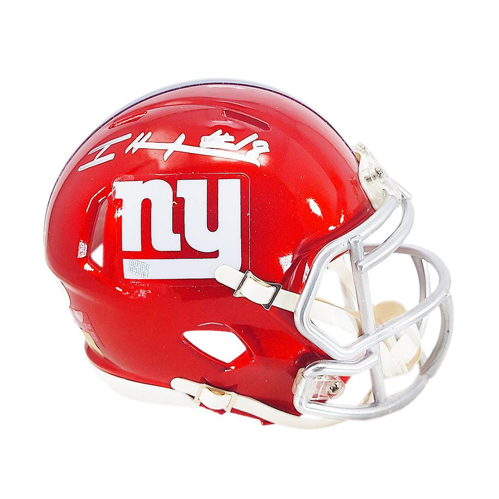 NY Giants Isaiah Hodgins Autographed Riddell Mini Speed Helmet - Major