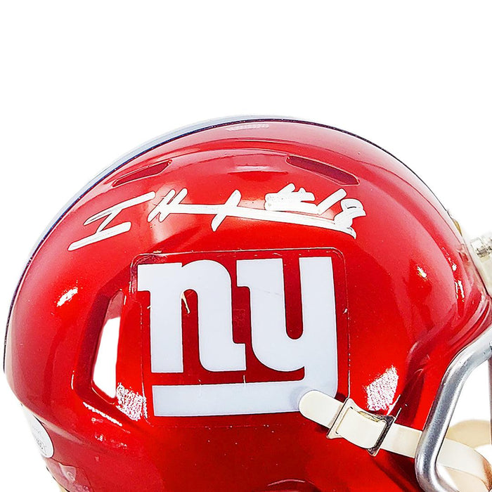 NY Giants Isaiah Hodgins Autographed Riddell Mini Speed Helmet - Major