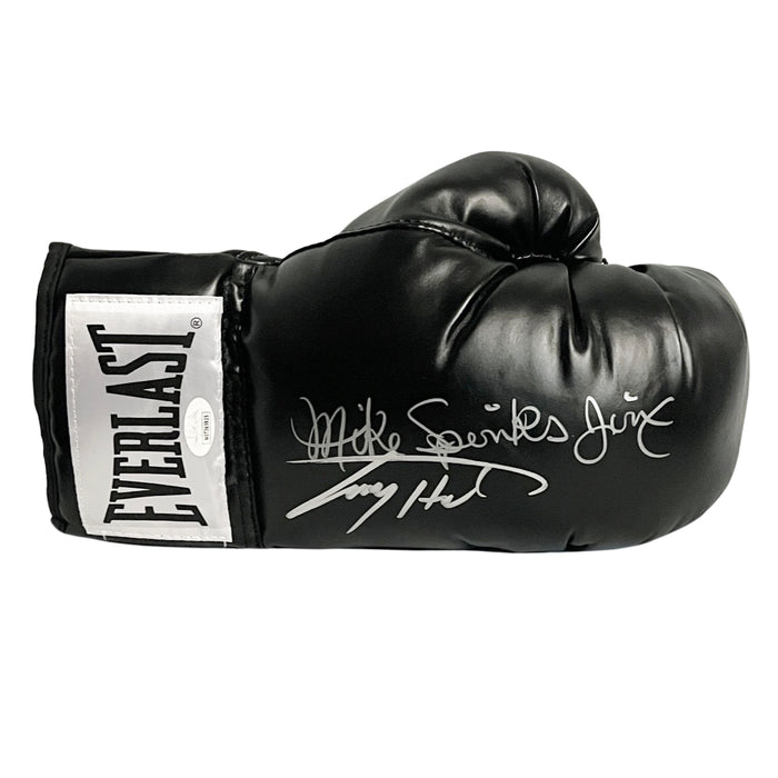 Larry Holmes Michael Spinks Signed Black Boxing (JSA)