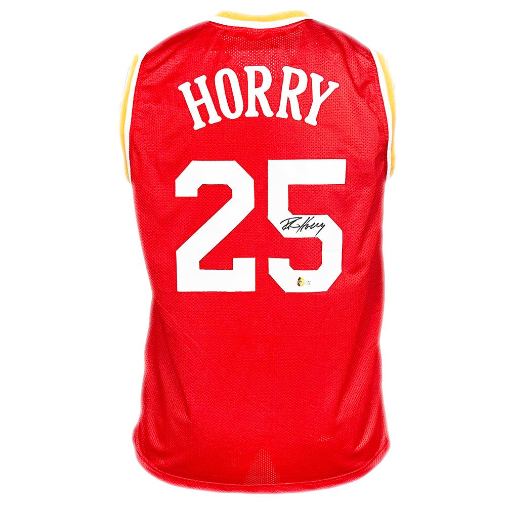 Robert Horry Signed Houston Red Basketball Jersey (Beckett)