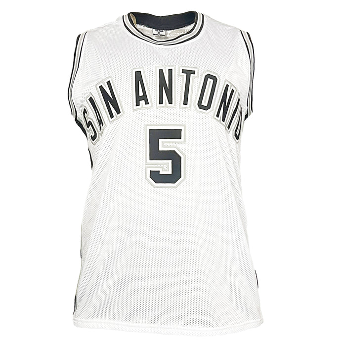 Robert Horry Signed San Antonio White Basketball Jersey (Beckett)