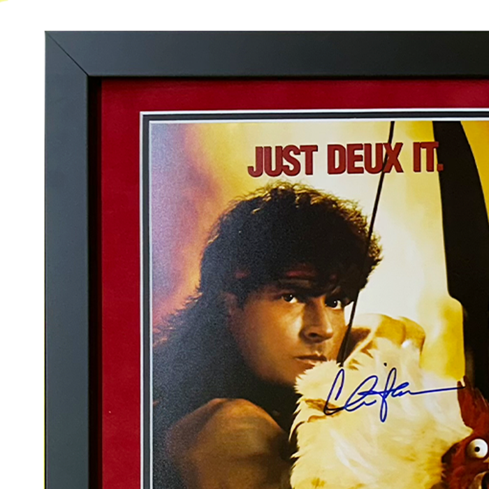 Charlie Sheen Hand Signed & Framed 11x17 Hot Shots Movie Poster (JSA)