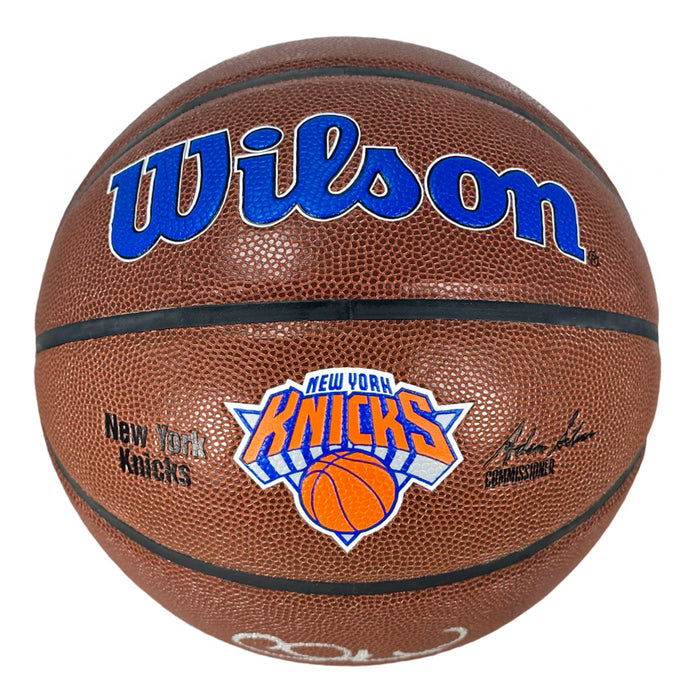 Alan Houston Signed New York Knicks NBA Team Logo Basketball (Beckett)