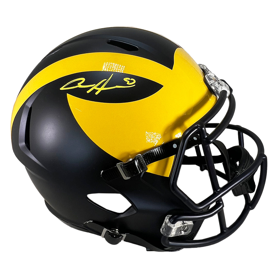 Aidan Hutchinson Signed Michigan Wolverines Speed Full-Size Replica Fo ...