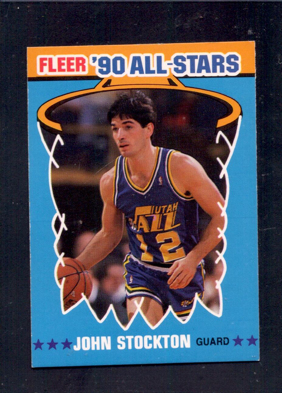 199091 Fleer 9 John Stockton Utah Jazz AllStar Basketball Cards — RSA