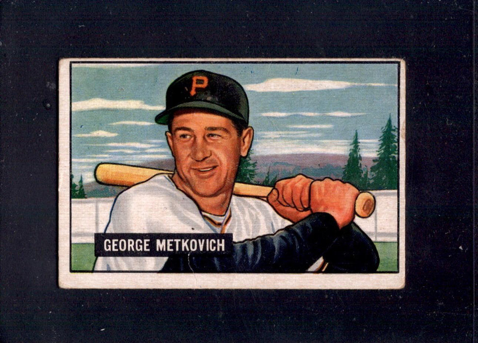 1951 George Metkovich Bowman #274 Pirates Rookie Baseball Card - RSA