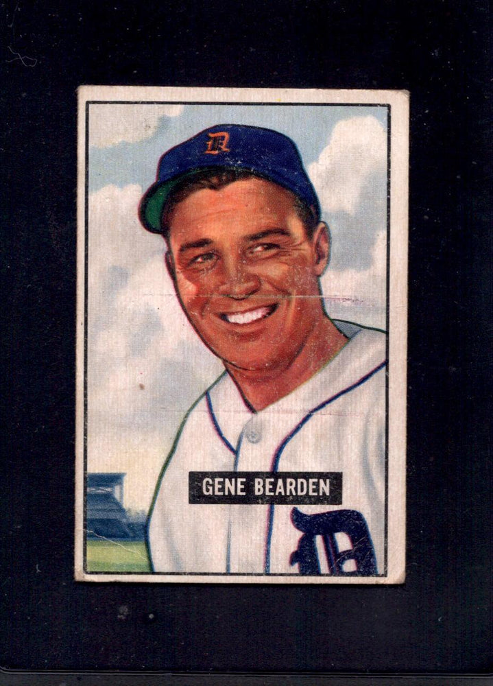 1951 Gene Bearden Bowman #284 Tigers Baseball Card - RSA