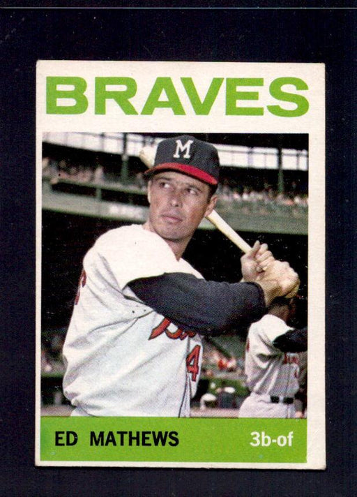 1964 Ed Eddie Mathews Topps #35 Braves Baseball Card - RSA