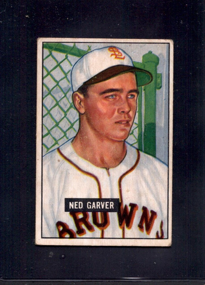 1951 Ned Garver Bowman #172 Browns Baseball Card - RSA