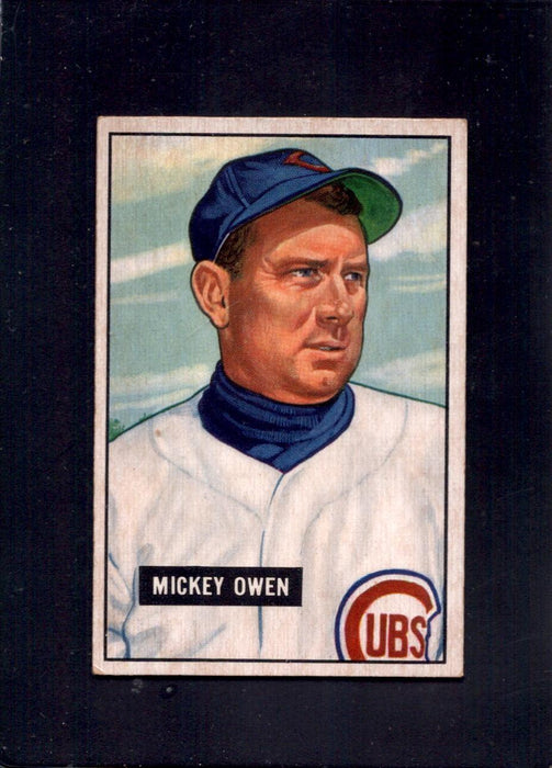1951 Mickey Owen Bowman #174 Cubs Baseball Card - RSA