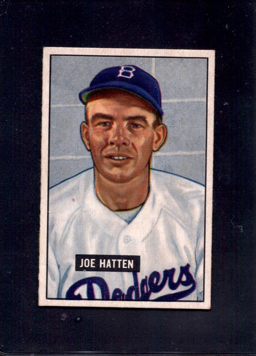 1951 Joe Hatten Bowman #190 Dodgers Baseball Card - RSA