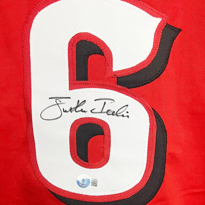 Jonathan India Signed Cincinnati Black Baseball Jersey (Beckett) — RSA