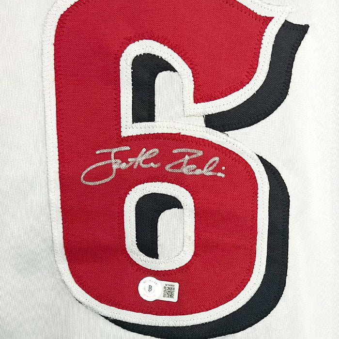 Golden Autographs Jonathan India Autographed Cincinnati White Custom Baseball Jersey Beckett