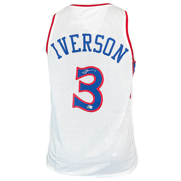 Allen Iverson Signed Philadelphia White The Answer Basketball Jersey (Beckett)