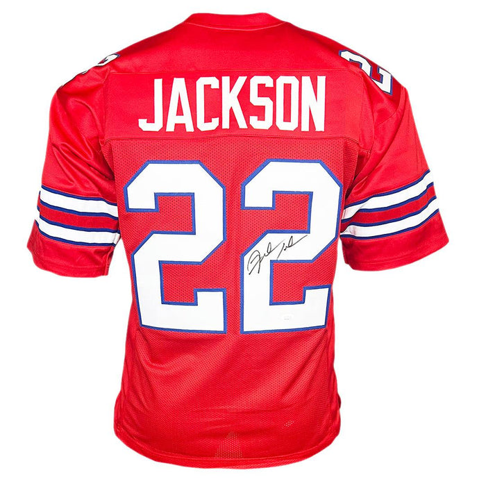 Fred Jackson Signed Buffalo Red Football Jersey (JSA) — RSA