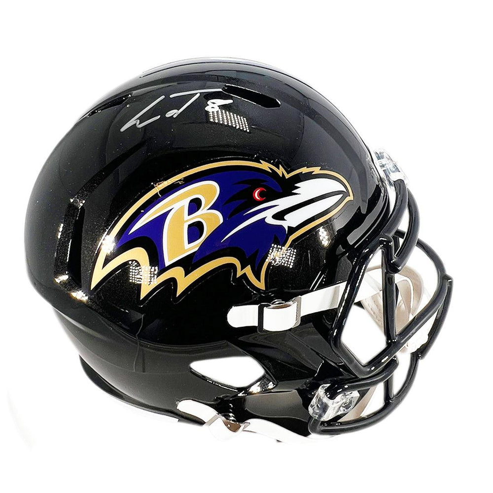 Lamar Jackson Signed Baltimore Ravens Riddell NFL Full Size Speed Helmet