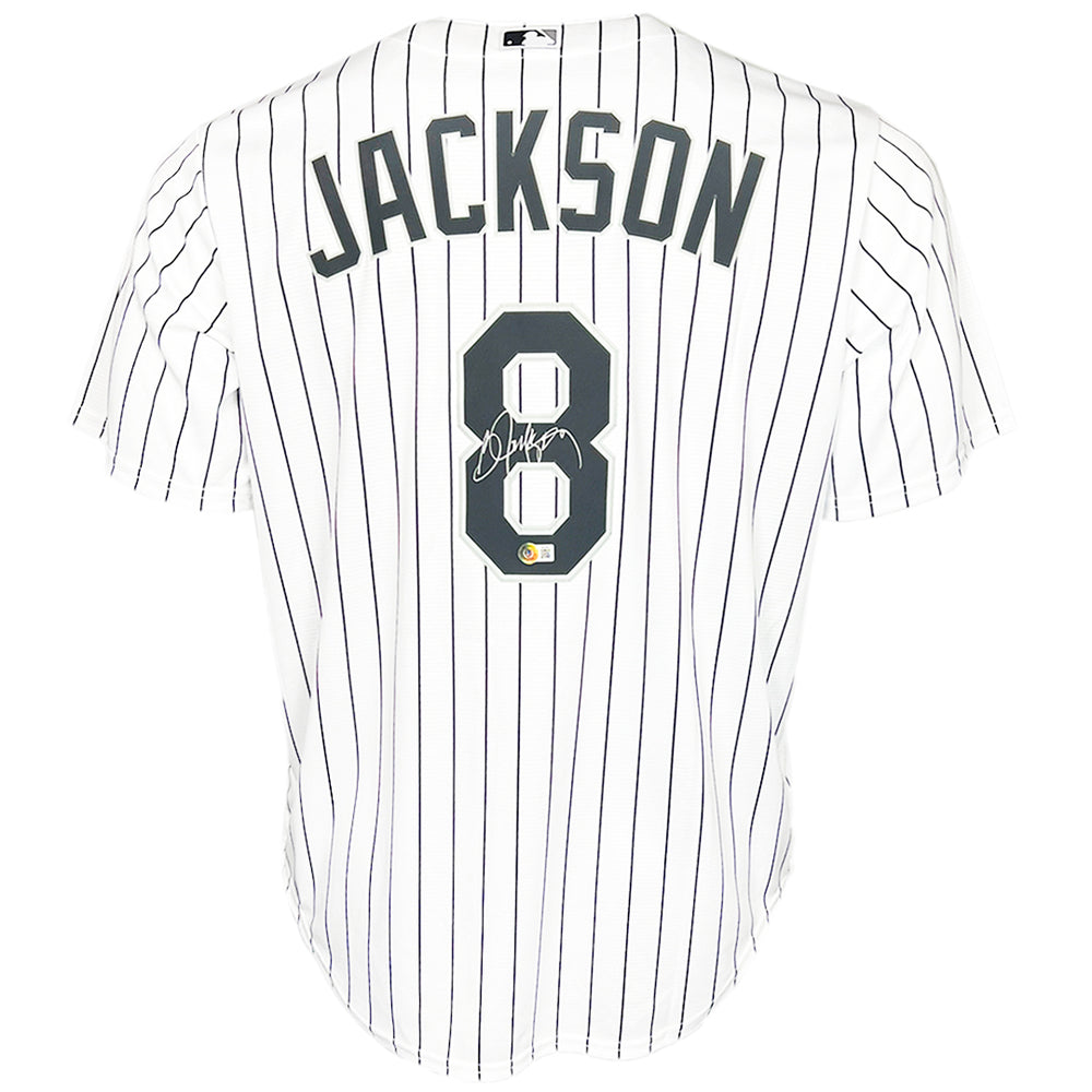 Bo Jackson Signed Authentic Chicago White Sox White Pinstripe Baseball Jersey (Beckett)