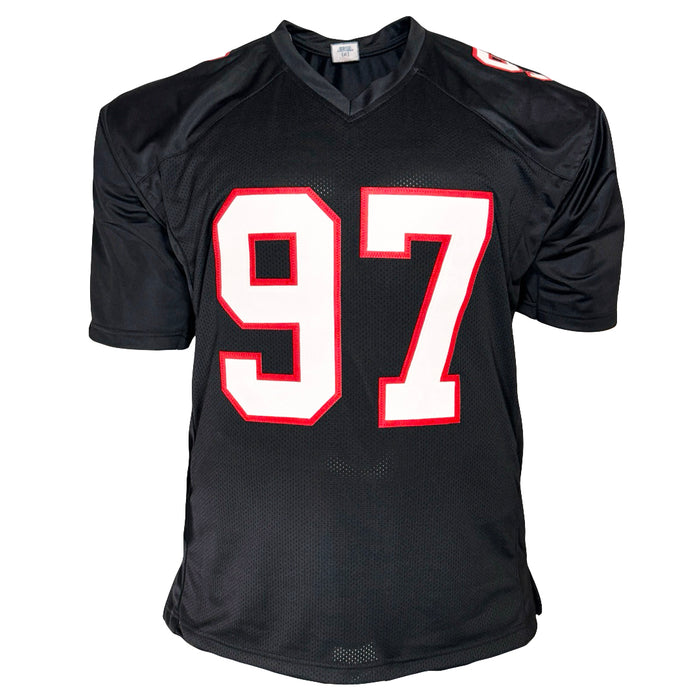 Grady Jarrett Signed Atlanta Black Football Jersey (Beckett)