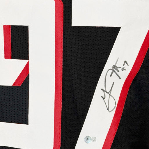 Grady Jarrett Signed Atlanta Black Current Football Jersey (Beckett)