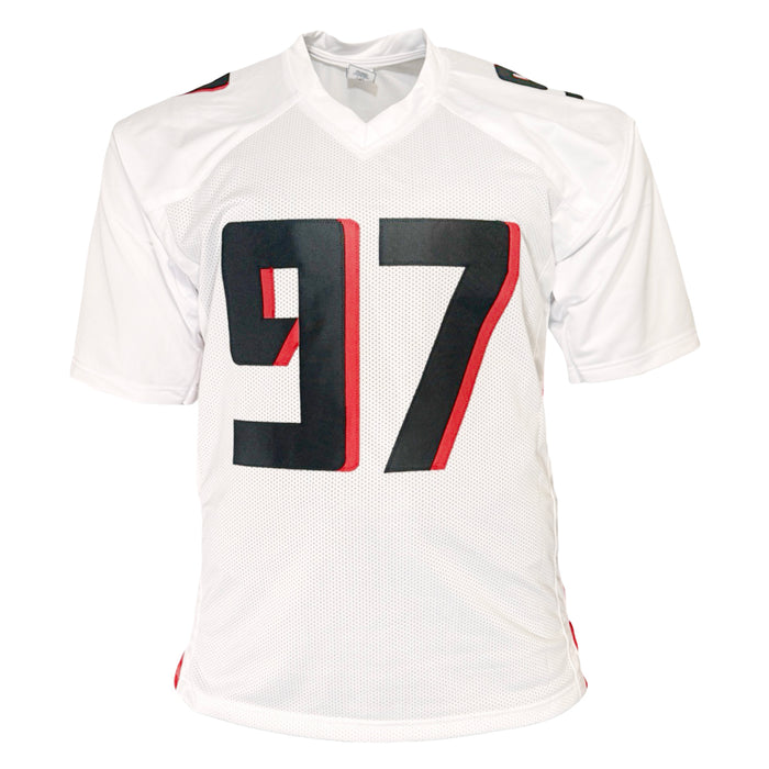 Grady Jarrett Signed Atlanta White Current Football Jersey (Beckett)