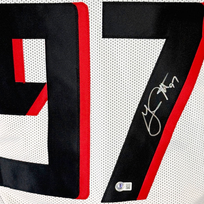 Grady Jarrett Signed Atlanta White Current Football Jersey (Beckett)