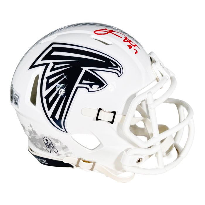 Grady Jarrett Signed Atlanta Falcons Salute to Service 2024 Mini Football Helmet (Beckett)