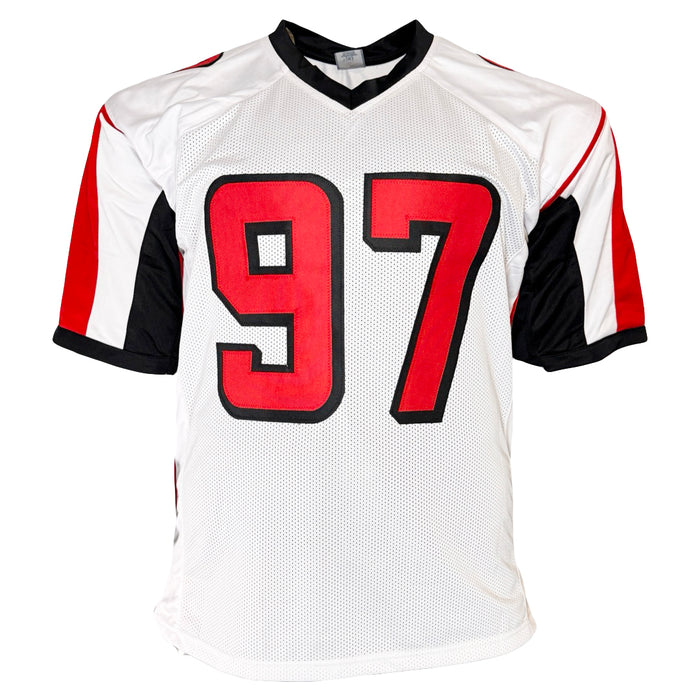 Grady Jarrett Signed Atlanta White Football Jersey (Beckett)