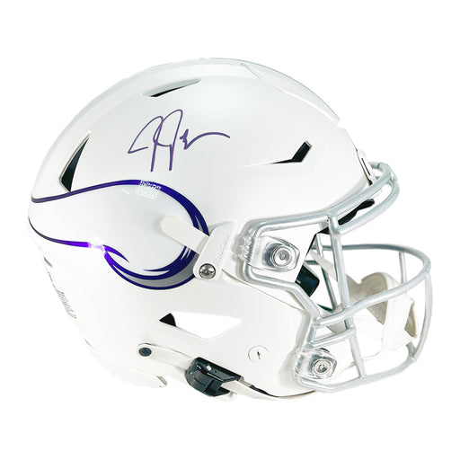 Justin Jefferson Signed Minnesota Vikings Alt 2024 SpeedFlex Full-Size Replica Football Helmet (Beckett)