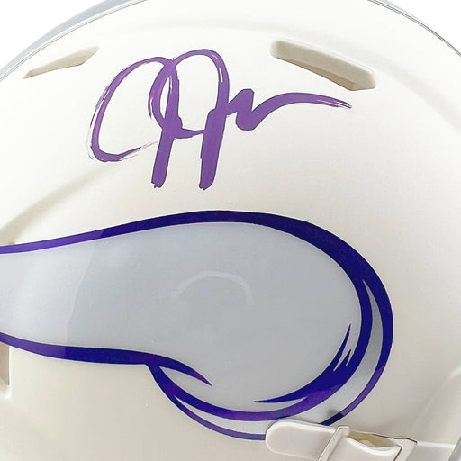 Justin Jefferson Signed Minnesota Vikings Alt 2024 Speed Mini Football Helmet (Beckett)