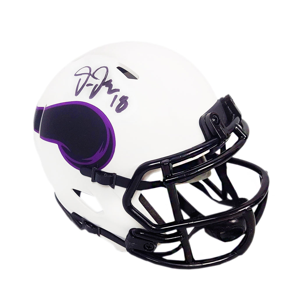 Justin Jefferson Signed Minnesota Vikings Lunar Eclipse Speed Mini Football Helmet (Beckett)