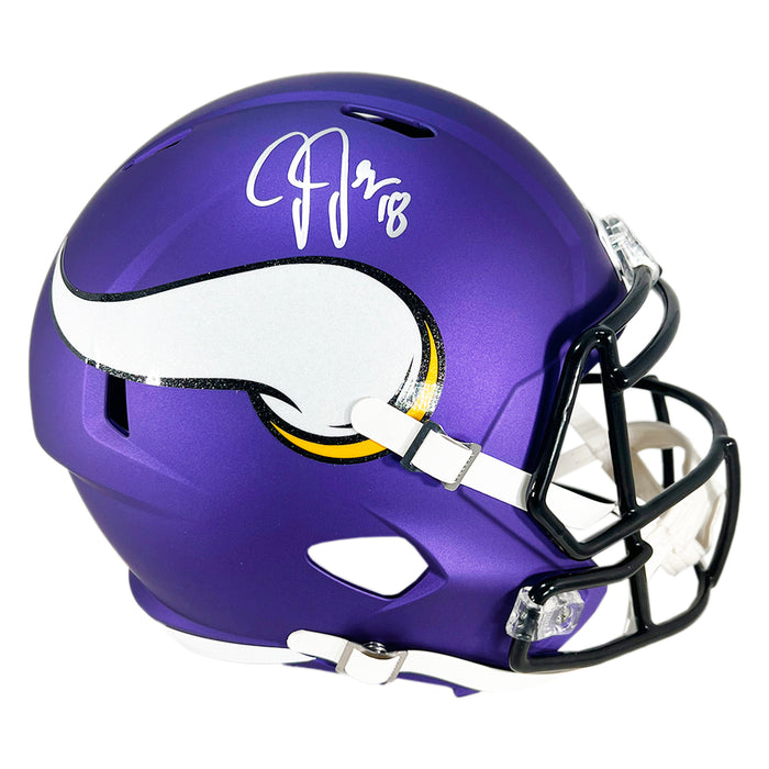 Justin Jefferson Signed Minnesota Vikings Speed Full-Size Replica Football Helmet (Beckett)