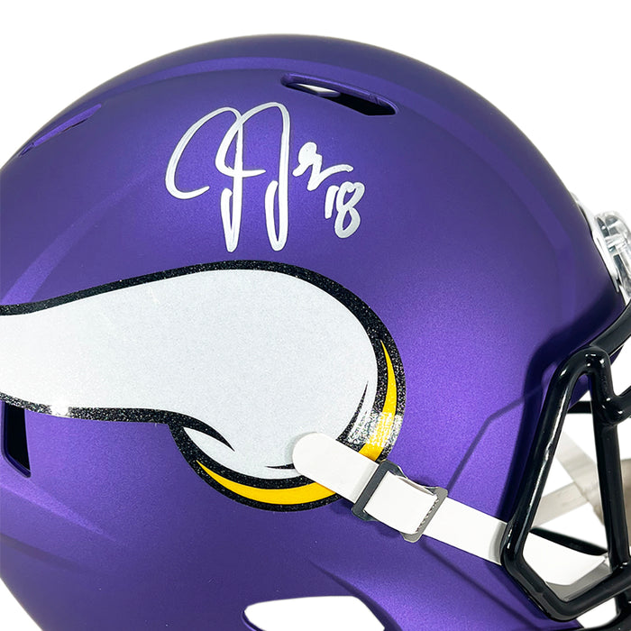 Justin Jefferson Signed Minnesota Vikings Speed Full-Size Replica Football Helmet (Beckett)