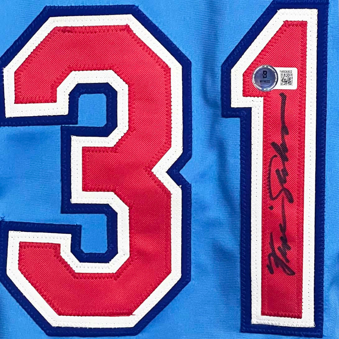 Ferguson Jenkins Signed Texas Light Blue Baseball Jersey (Beckett)