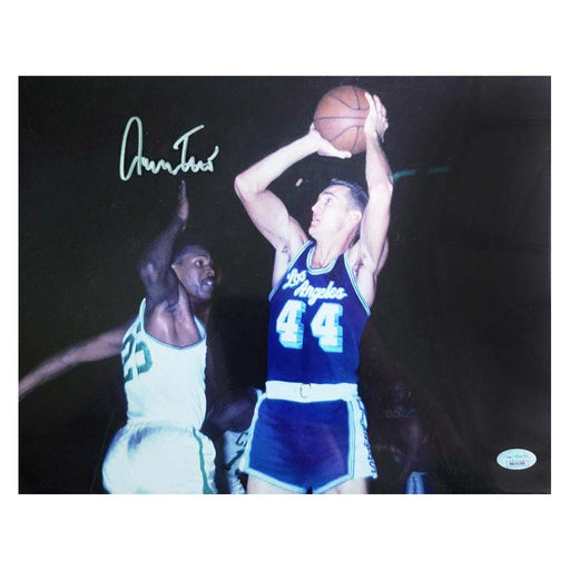 Jerry West Signed Los Angeles Pose 2 Basketball 16x20 Photo (JSA)
