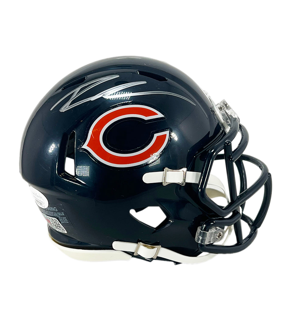 Roschon Johnson Signed Chicago Bears Speed Mini Football Helmet (JSA) — RSA