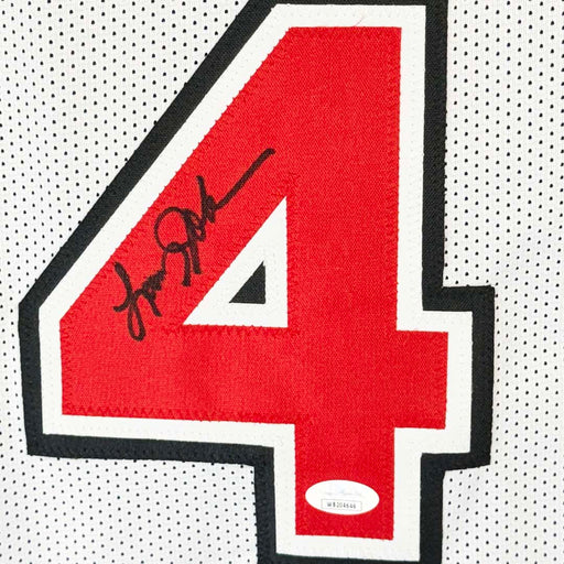 Larry Johnson Signed UNLV College White Basketball Jersey (JSA)