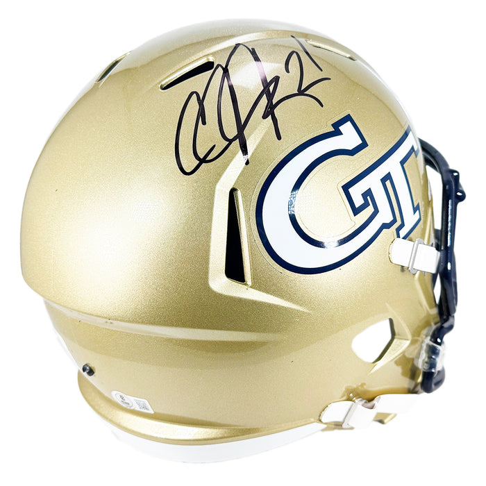 Calvin Johnson Signed Georgia Tech Yellow Jackets Speed Full Size Repl RSA