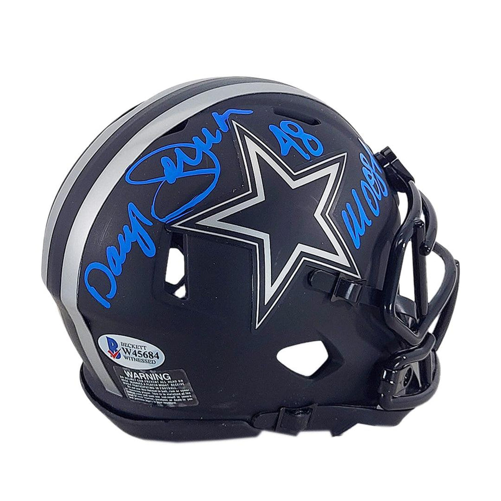 Daryl Johnston Autograph Cowboys Eclipse Full Size Helmet – Great