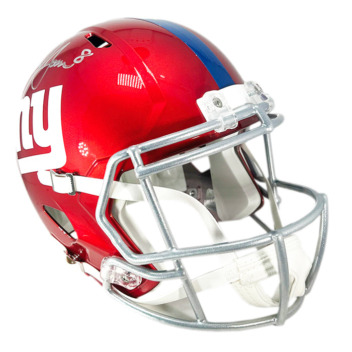 Daniel Jones Autographed New York Giants Color Rush Full-Size Football  Helmet - BAS COA