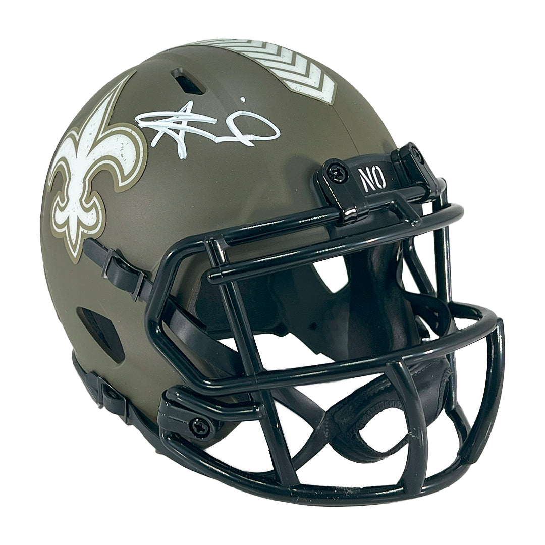 Alvin Kamara Signed New Orleans Saints Salute to Service Mini Football