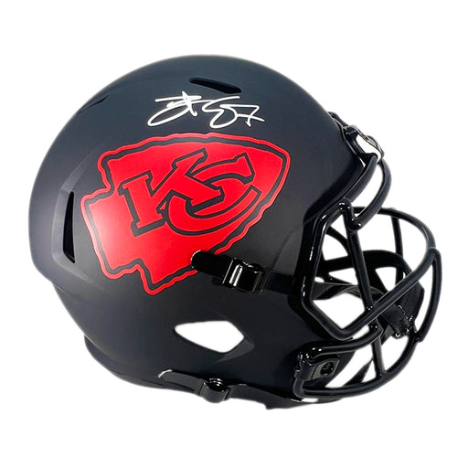 Kansas City Chiefs CUSTOM Matte Black with Chrome Red Mini Football Helmet