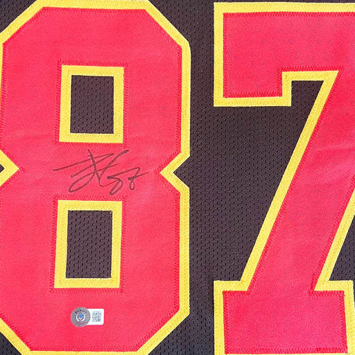 Travis Kelce Autographed White Custom Football Jersey Beckett