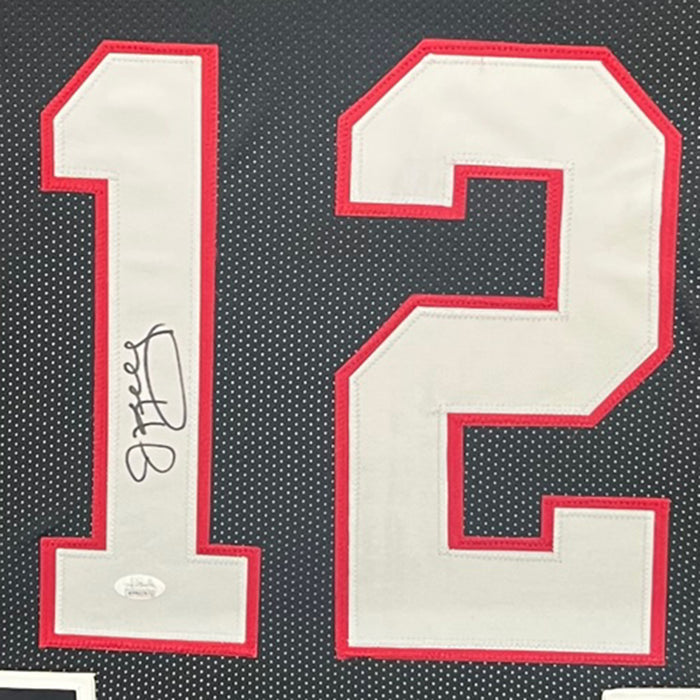 Jim Kelly Gamblers Autographed Football Jersey Black (JSA) — RSA