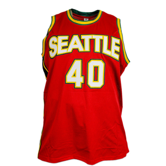 Shawn Kemp Signed Seattle Red Basketball Jersey (JSA) — RSA