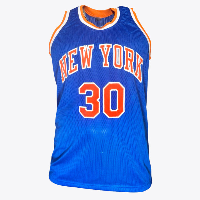 Bernard King Signed HOF 2013 Inscription New York Blue Basketball Jersey (Beckett)