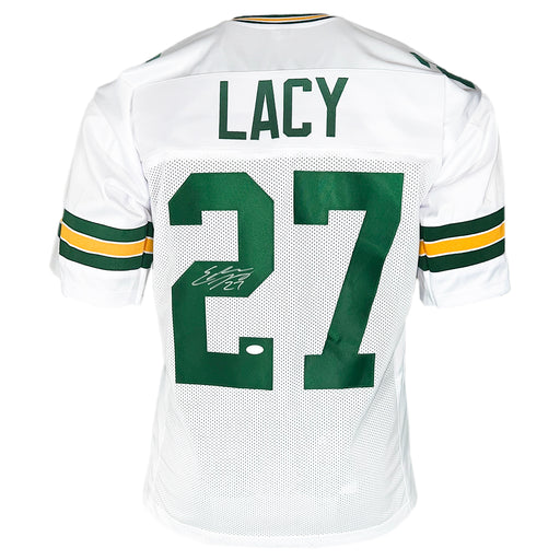 Eddie Lacy Signed Green Bay White Football Jersey (JSA)