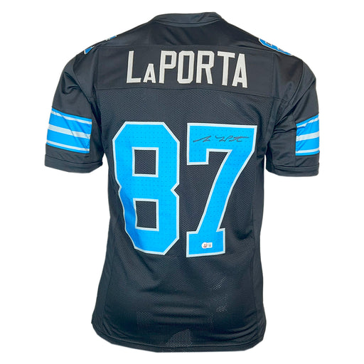 Sam LaPorta Signed Detroit Black Football Jersey (Beckett)