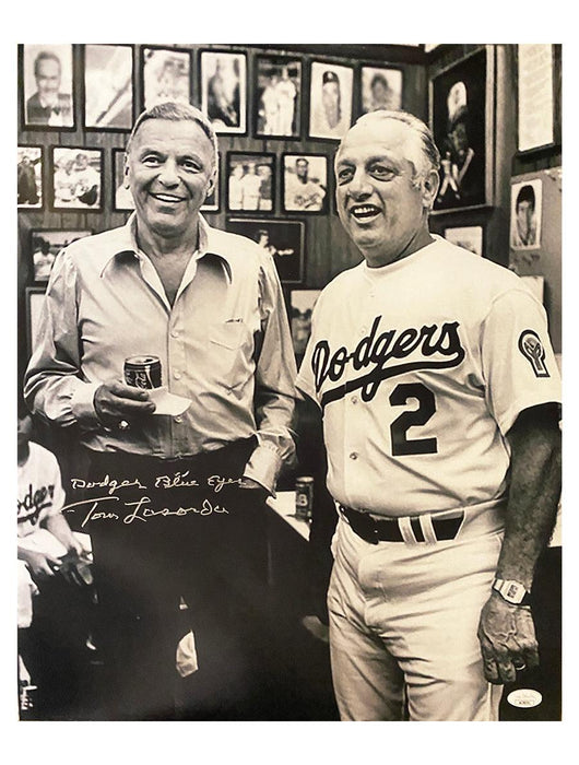 Tommy Lasorda Signed Los Angeles Portrait 16x20 Baseball Photo Inscribed Dodger Blue Eyes (JSA) - RSA